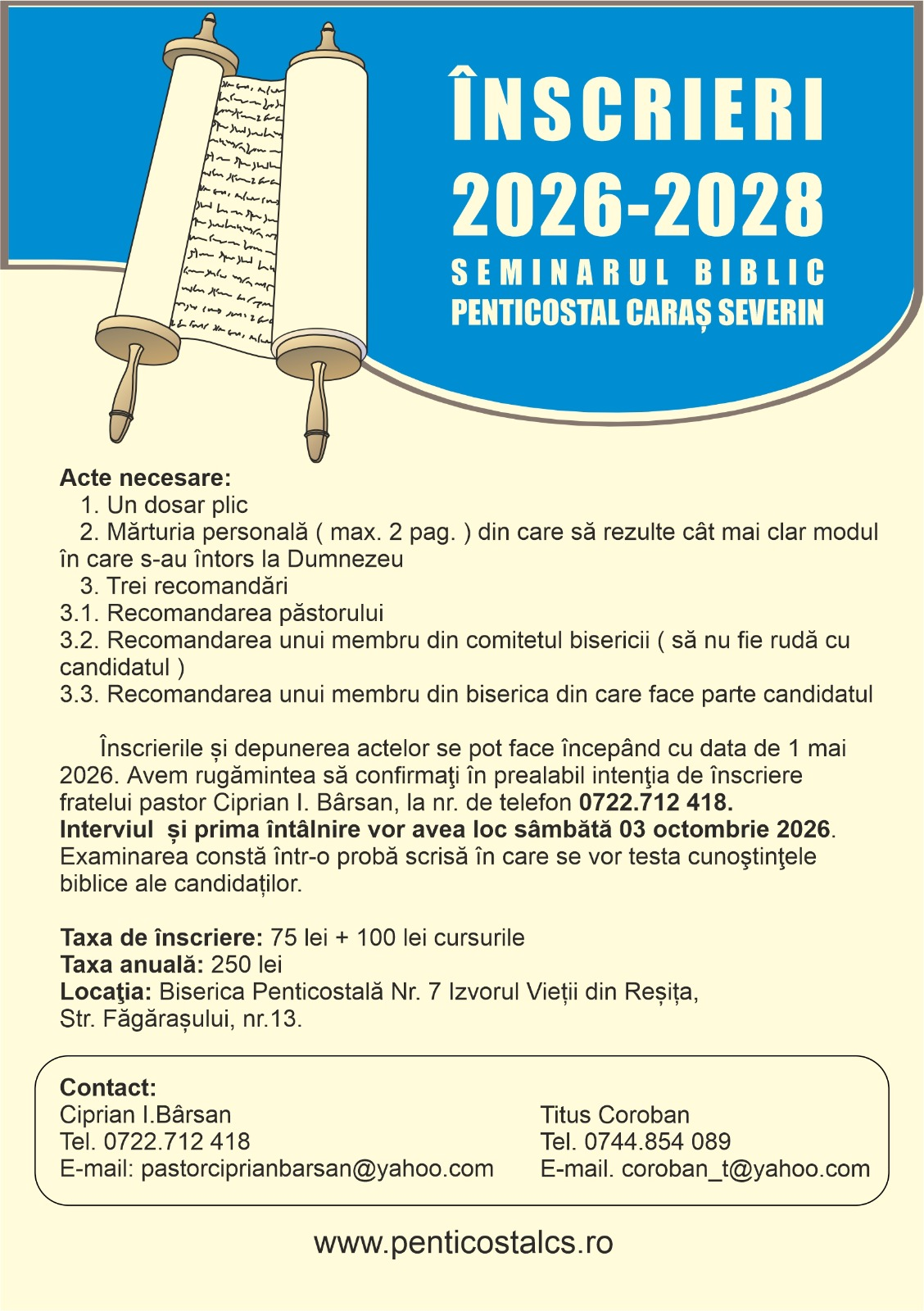 Seminar biblic Caraș-Severin